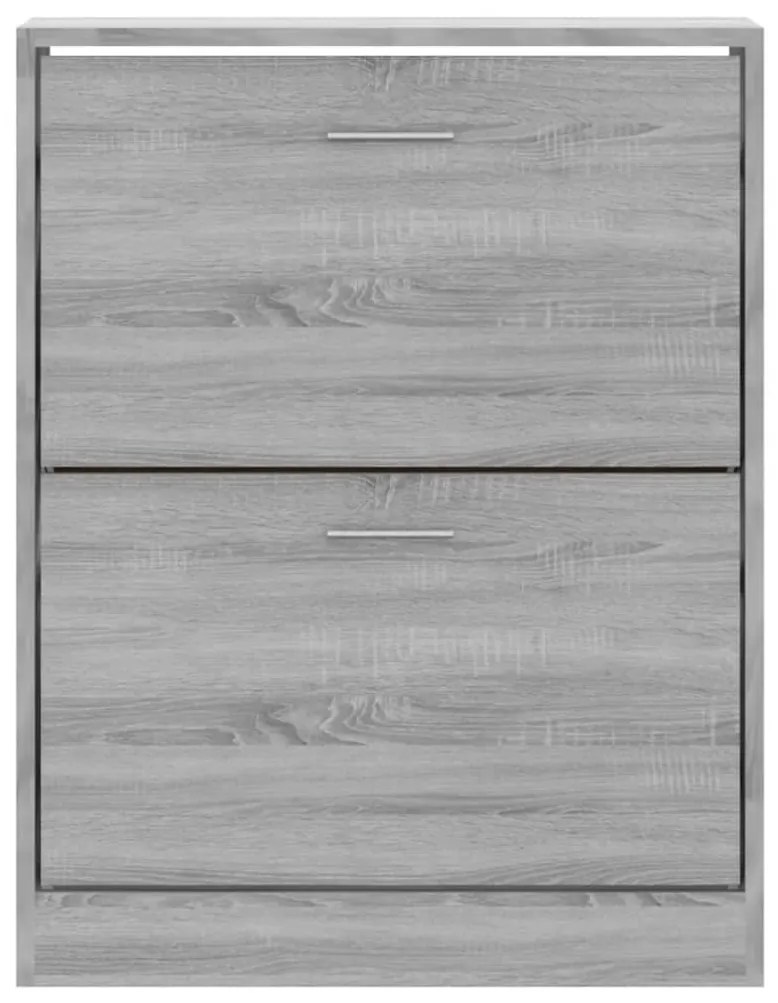 vidaXL szürke sonoma színű szerelt fa cipősszekrény 63x24x81 cm