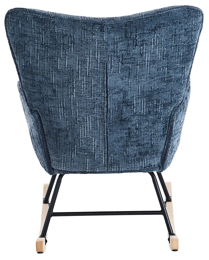 Hintaszék, relaxációs szék kordbársony kárpitozással, sötét szürke