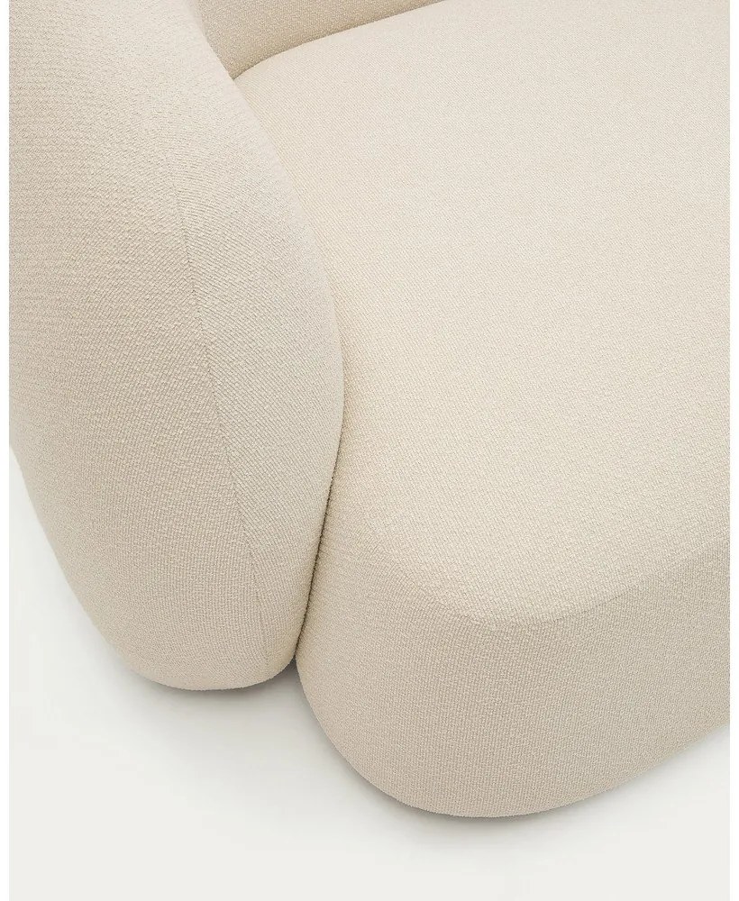 Krémszínű zsenília sarokkanapé (jobb oldali-heverő résszel) Martina – Kave Home