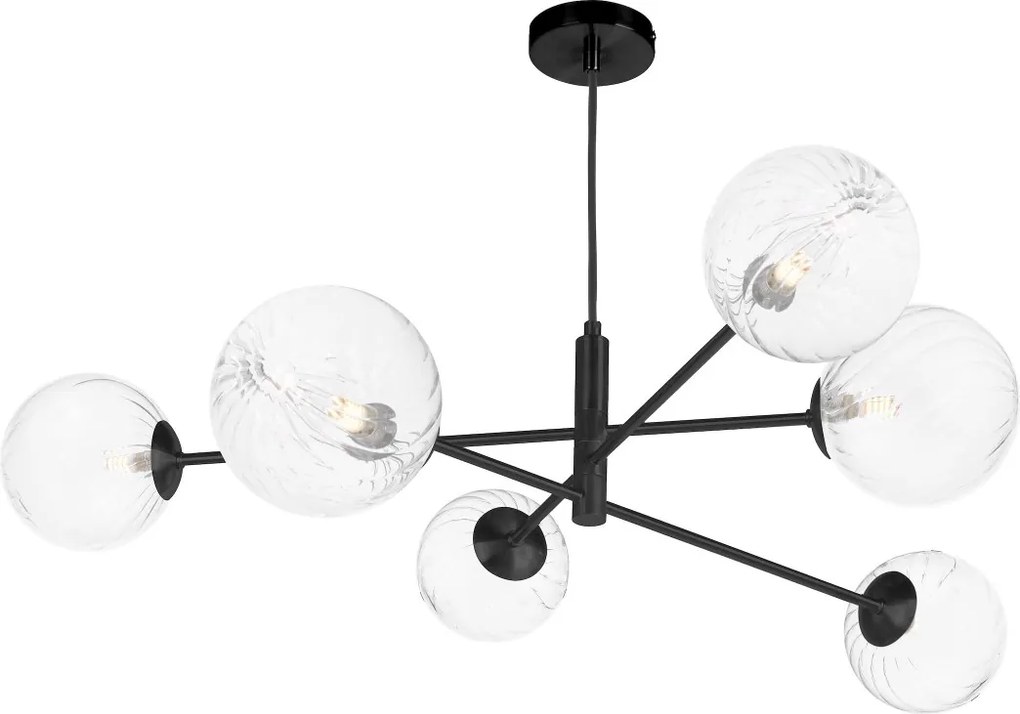 Dar Lighting modern függeszték vignette matt fekete darvig0622-22