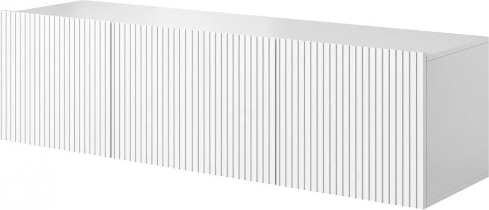 Nicole fali TV szekrény 150 cm fiókkal - matt fehér