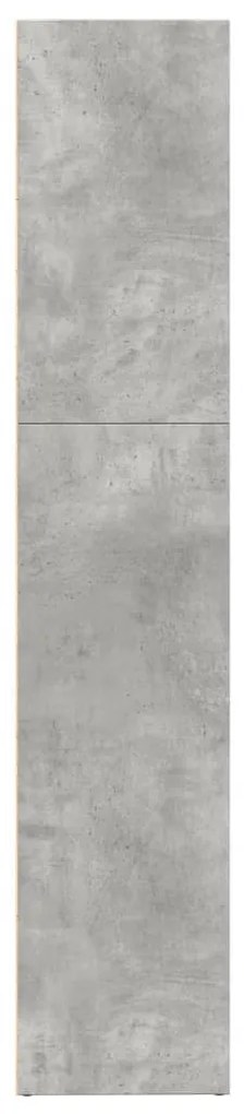 betonszürke szerelt fa könyvespolc 80 x 30 x 152 cm