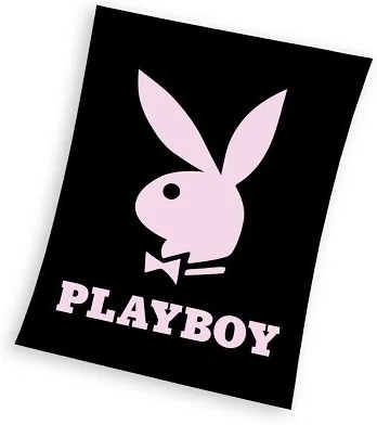 Playboy Black coral fleece polár takaró 150x200cm