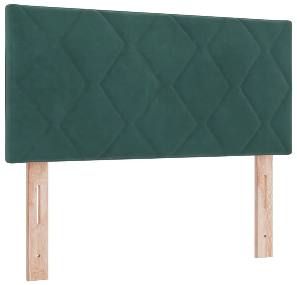 Fejtámla Gyémánt Blokk Design Sötét Zöld 90 cm Bársony