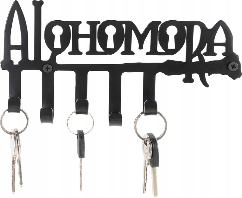 Fali akasztó fém fekete Harry Potter kulcstartó akasztók