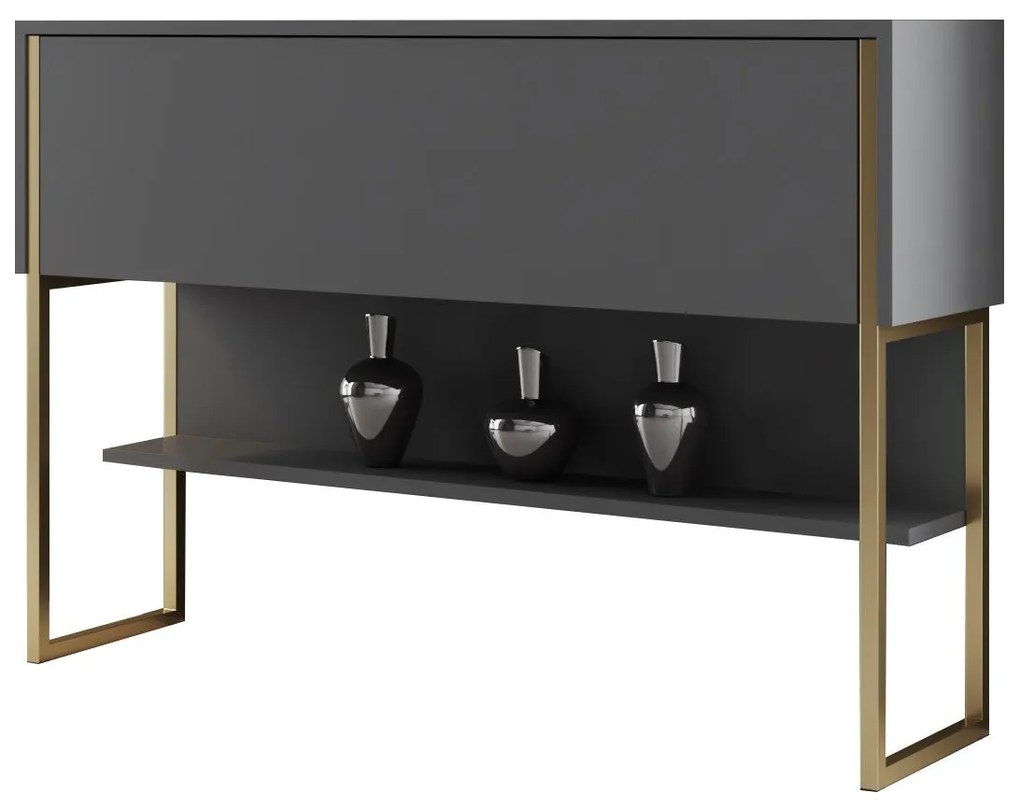 Komód Luxe - Gold, Anthracite