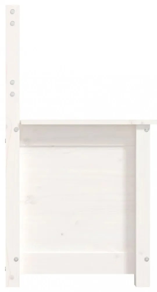 fehér tömör fenyőfa pad 80 x 41 x 77 cm