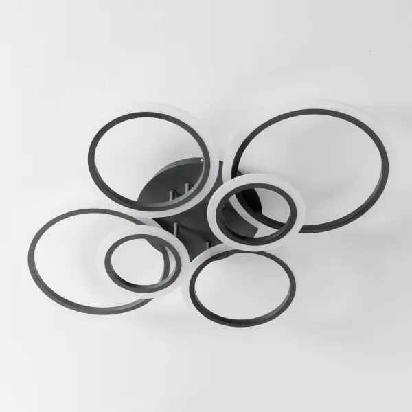 Brilagi - LED Dimmelhető felületre szerelhető csillár ORBITS LED/85W/230V 3000-6500K antracit + távirányító