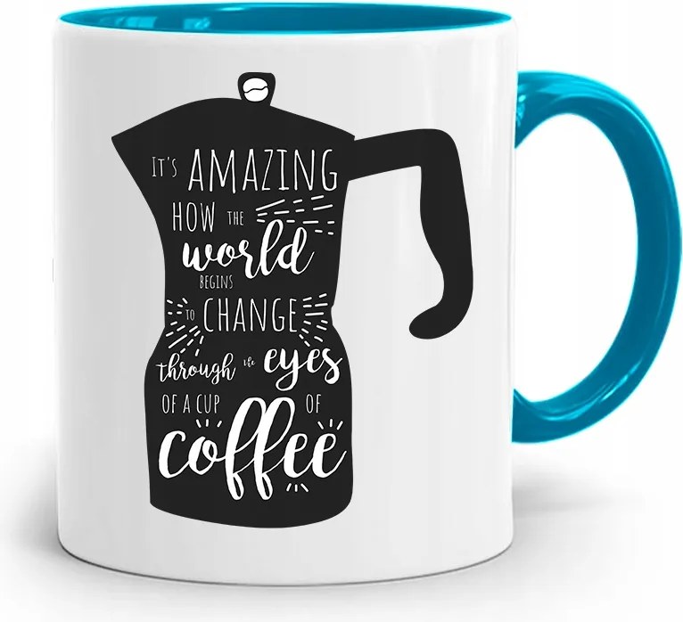 Barista Kávézó Bögre Kék nyomott mintával