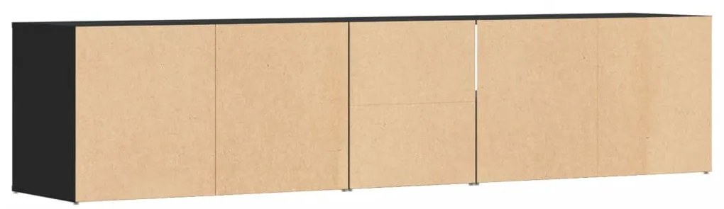fekete szerelt fa sarokszekrény 200x40x45 cm