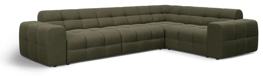 Zöld sarokkanapé (jobb oldali-L alakú) Kendal – Micadoni