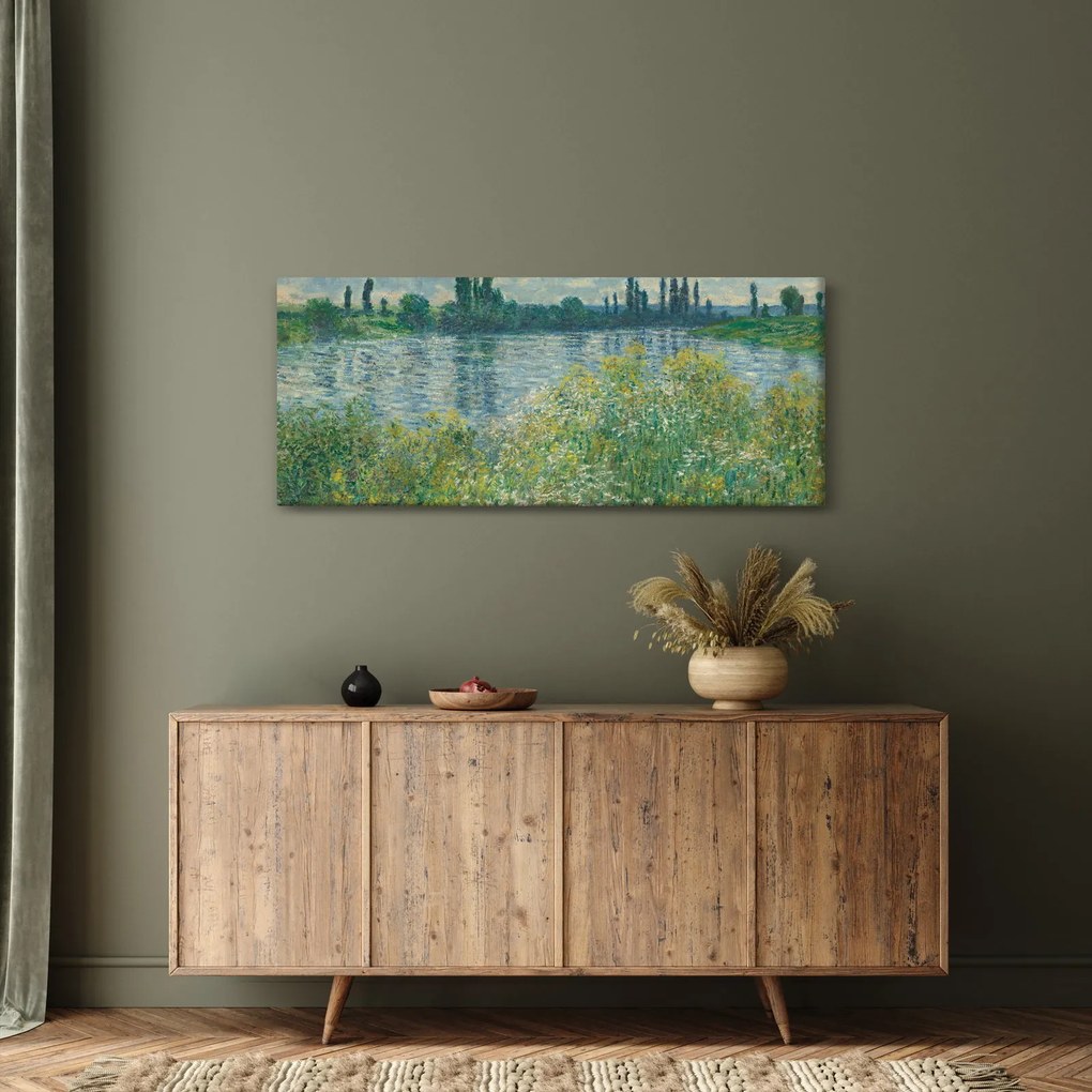 Kép - Claude Monet, Banks of the Seine, reprodukciók (120x50 cm)