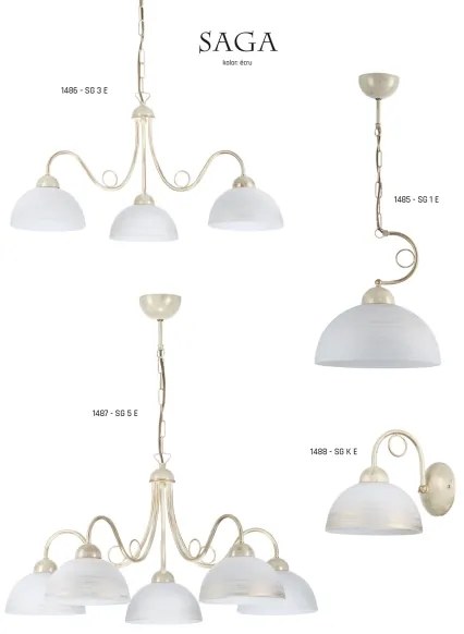 Jupiter 1485 - Csillár láncon SAGA 1xE27/60W/230V