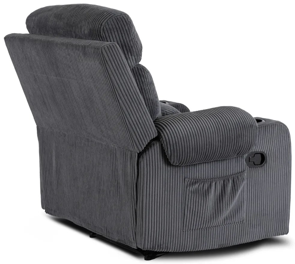 TV és Relaxfotel Szürke Kordbársony Szövettel. TORRES