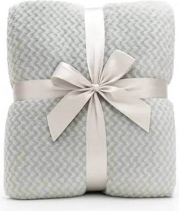 Puha Takaró Ágytakaró Pléd 200 x 220 cm mikroszálas aranyos szürke Will