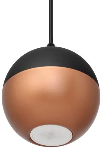 LED Csillár zsinóron MIDWAY 3xGU10/4,8W/230V fekete/réz