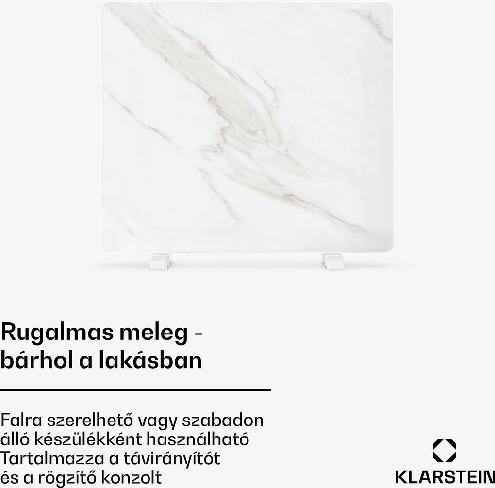 Klarstein MarmoHeat infravörös panel | 420 W | 6 - 12 m² | márvány design | 70 cm x 63 cm