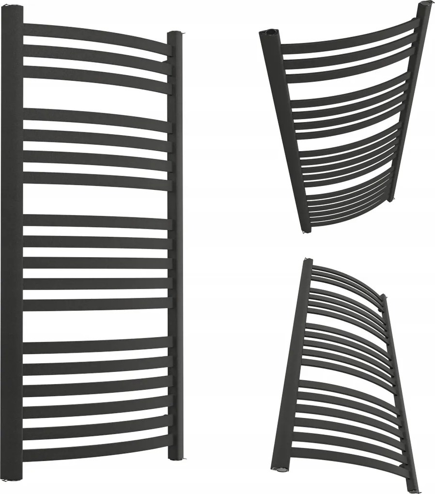 Mei 1350/470 Fürdőszobai Radiátor, Fekete Színű, Strukturált Felület