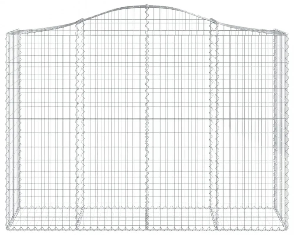 14 db íves horganyzott vas gabion kosár 200x50x140/160 cm