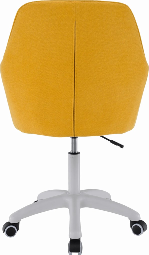 Irodai szék, szövet sárga/fehér, SANTY
