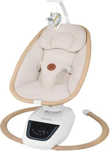 Lionelo - OLIVIA baba ringató beépített dallamokkal, Beige Natural + távirányítóval