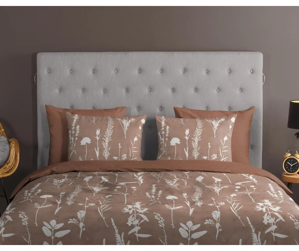 Barna egyszemélyes-hosszabbított pamut ágyneműhuzat 140x220 cm Rav – Good Morning