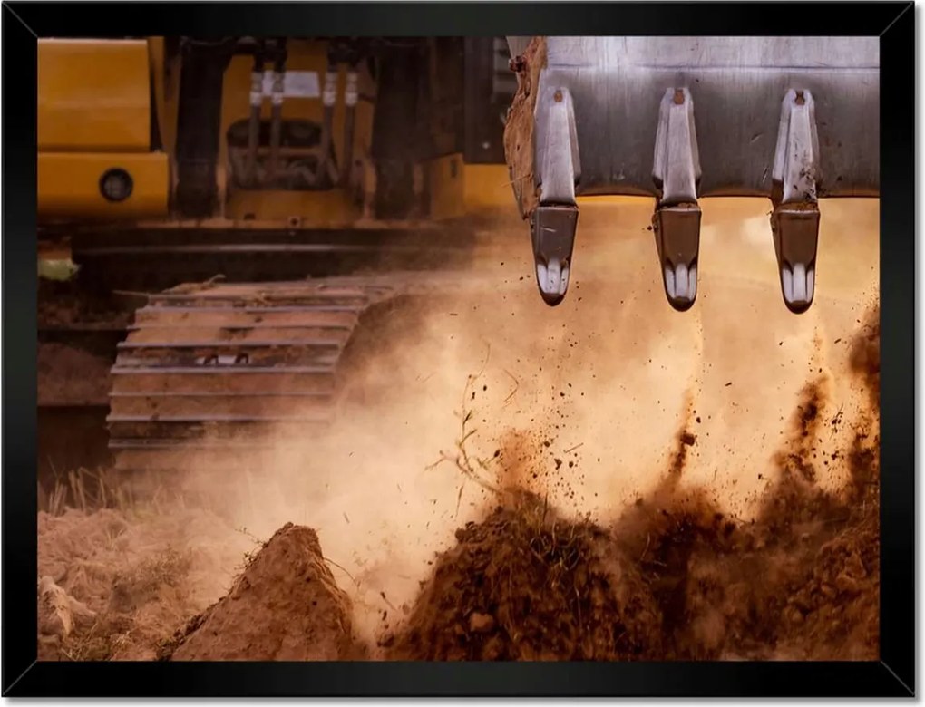 Poszterek keretben 40x30 Kotrógép kanál földdel