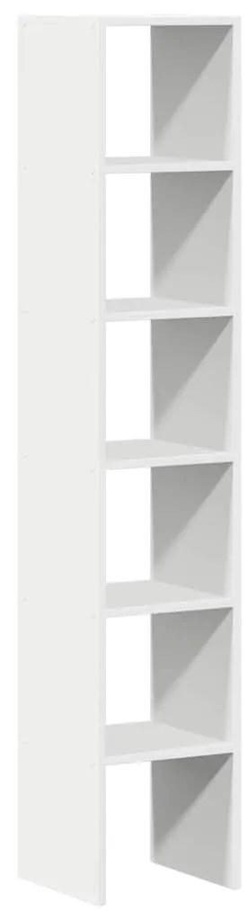 2 db fehér színű szerelt fa könyvespolcok halmozható 30x30x80cm
