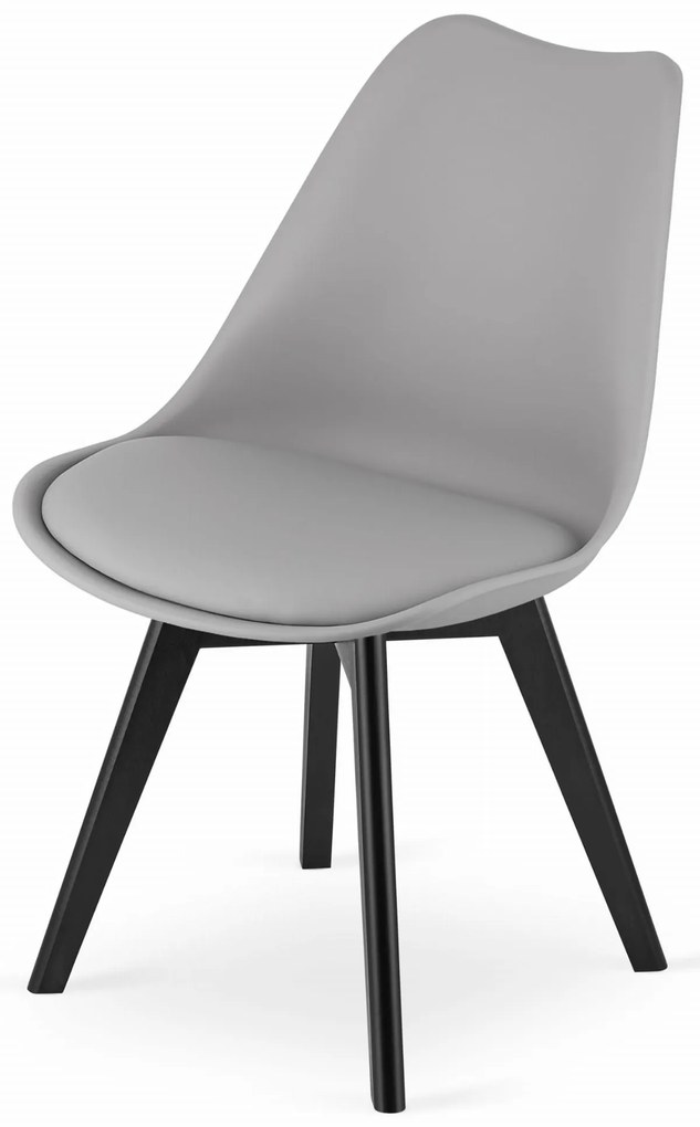 AKCIÓ Világosszürke BALI MARK szék fekete lábakkal, II. osztály