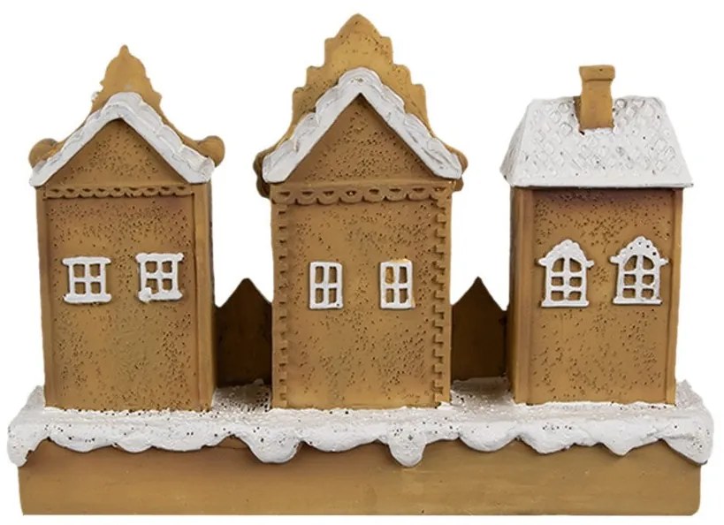 Kis mézeskalács házikó sor Merry Christmas karácsonyi dekoráció