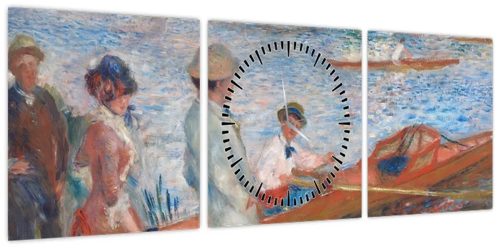 Kép - Auguste Renoir, Oarsmen at Chatou, reprodukciók (órával) (90x30 cm)