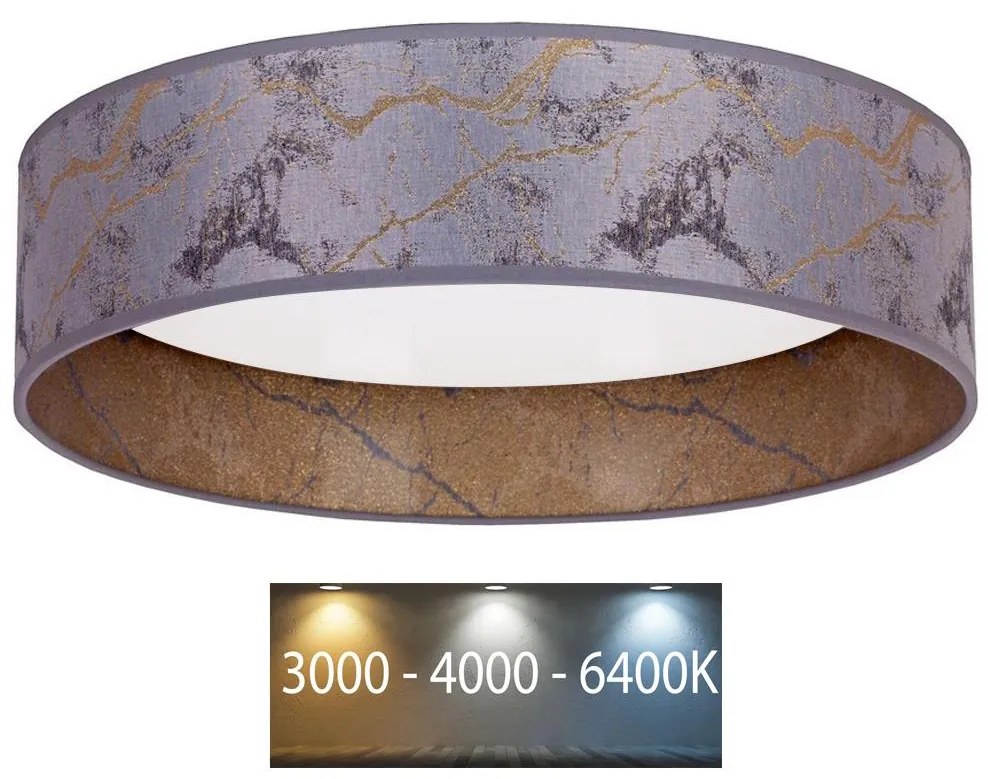 Brilagi Brilagi - LED Mennyezeti lámpa VELVET LED/24W/230V 3000/4000/6400K szürke/arany BG0278