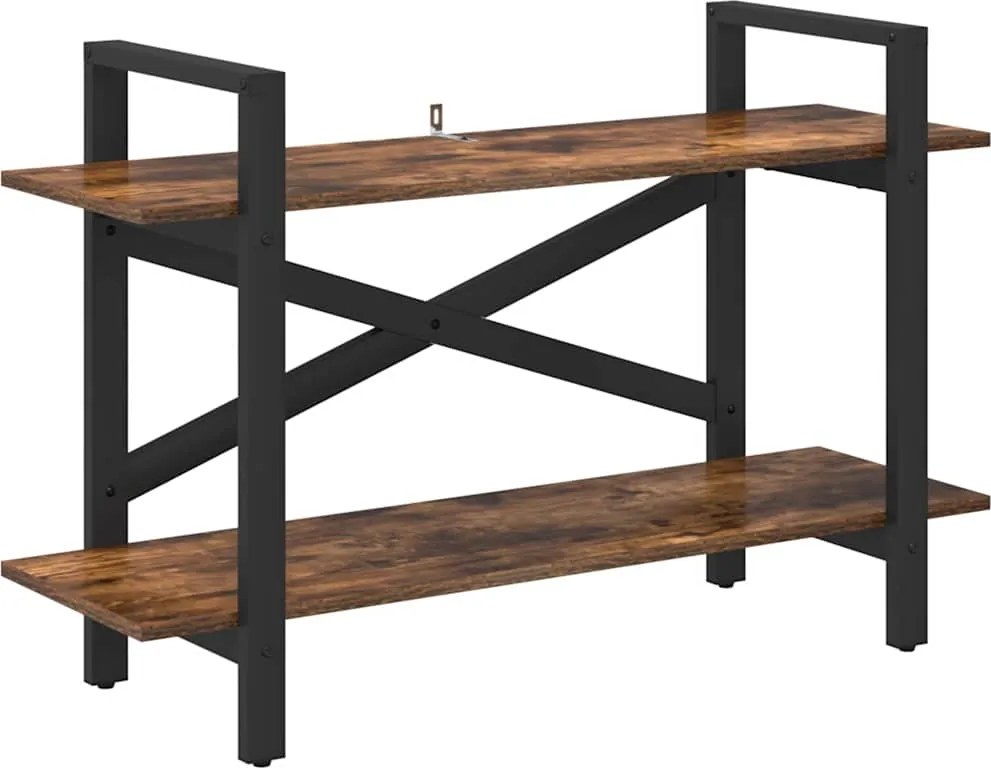 vidaXL Könyvespolc Füstölt tölgy 100 x 33,5 x 64 cm Faanyag