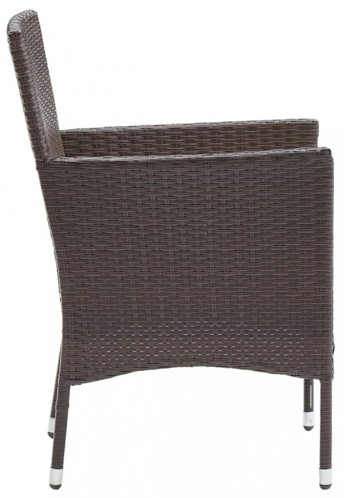 2 db barna kerti polyrattan étkezőszék