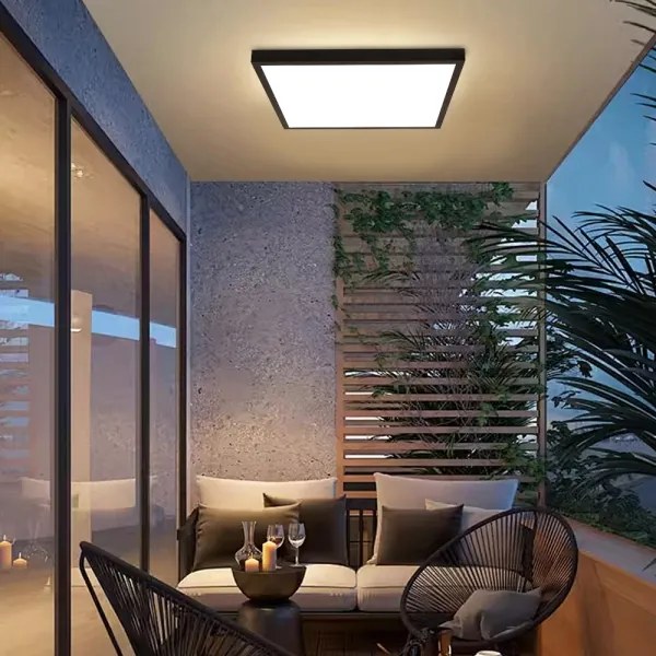 Brilagi-LED Dimmelhető fürdőszobai lámpatest FRAME SMART LED/50W/230V IP44 fekete + távirányító