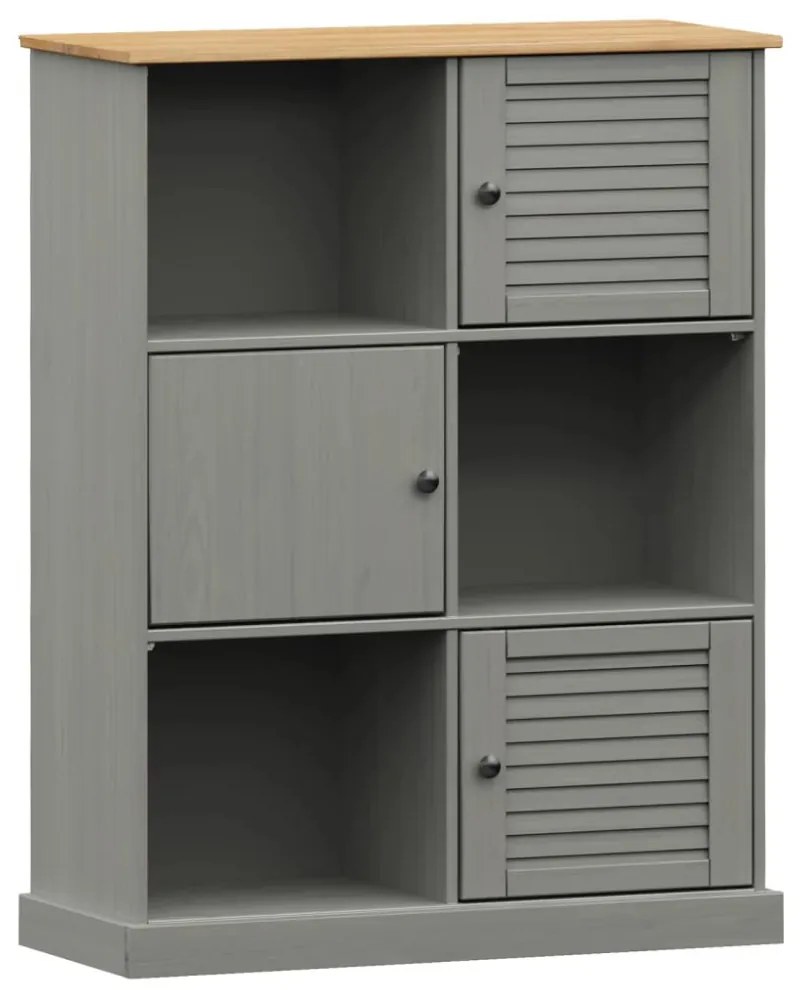 VIGO tömör fenyőfa könyvespolc 90x35x114,5 cm