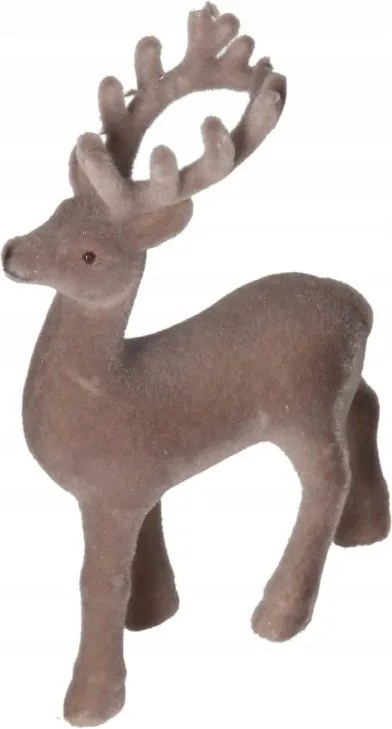Rénszarvas Velúr Álló Figura Nád Dekoráció
