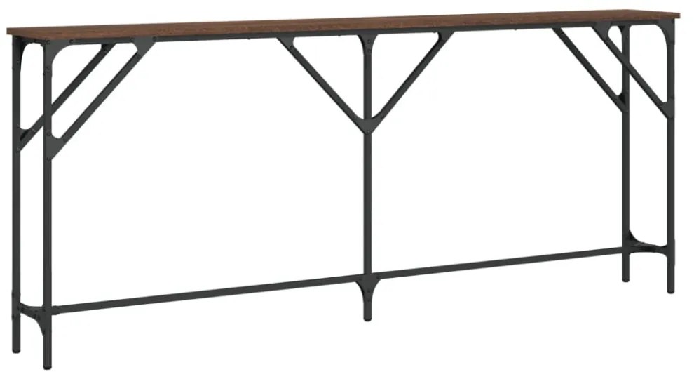 barna tölgyszínű szerelt fa tálalóasztal 180x23x75 cm