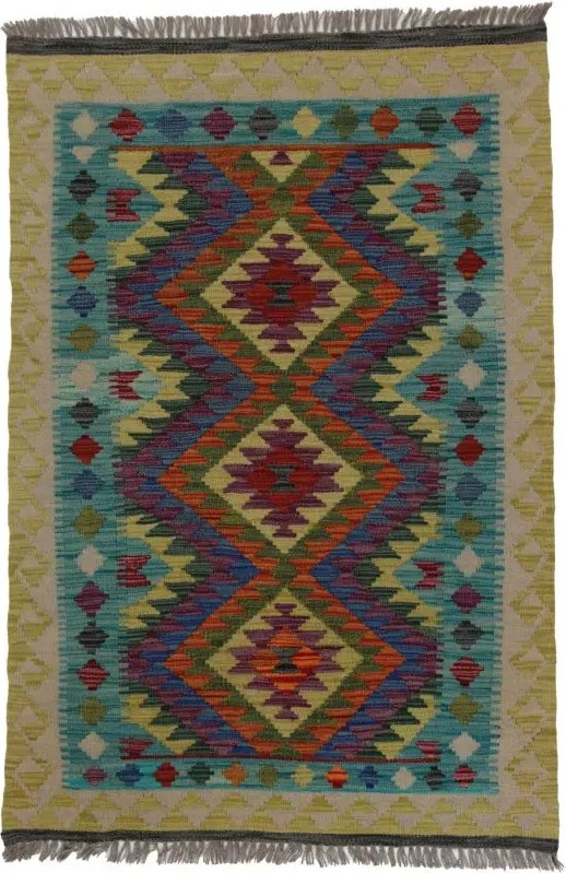 Kilim szőnyeg Chobi 144x97 kézi szövésű afgán gyapjú kilim