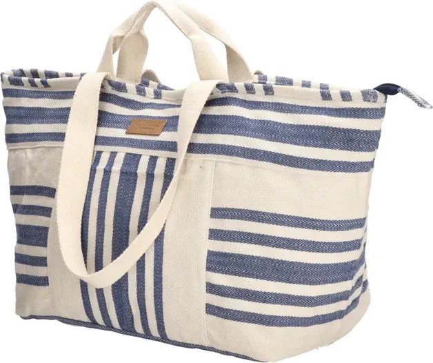 Kék-fehér nagy strandtáska „Sea Star”
