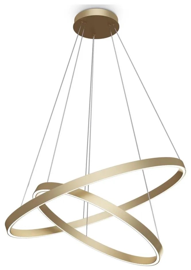 Maytoni MOD058PL-L74BS3K - LED Csillár zsinóron RIM LED/88W/230V átm. 80 cm arany