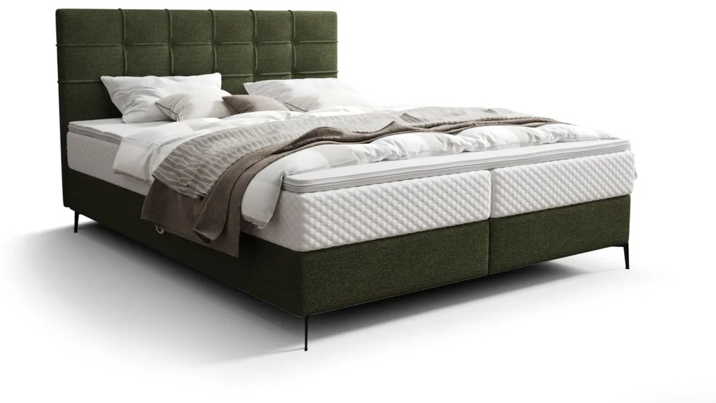 ILANO comfort kárpitozott boxspring ágy, 160x200, aragon 39