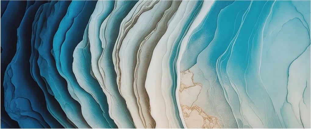 Dekoratív fotótapéta falra Könnyű összeszerelés Harmónia hullámok 250x104 Ragasztó