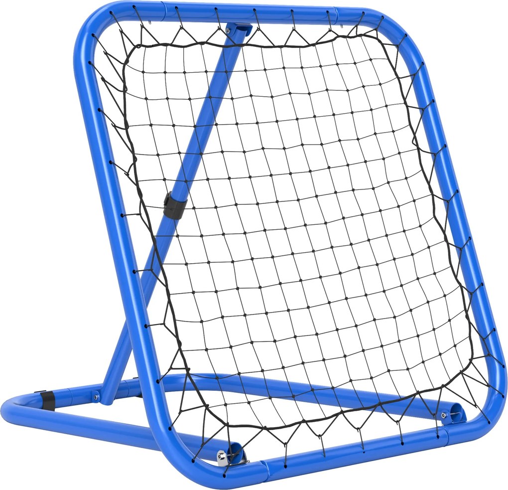 HOMCOM Foci Rebounder, Visszaütő Fal Pegekkel, 5 Fokozatban Állítható, Hordozható, Visszavágó Kapu, Állítható Foci Kapu Fiataloknak, Visszaütő Fal Bas