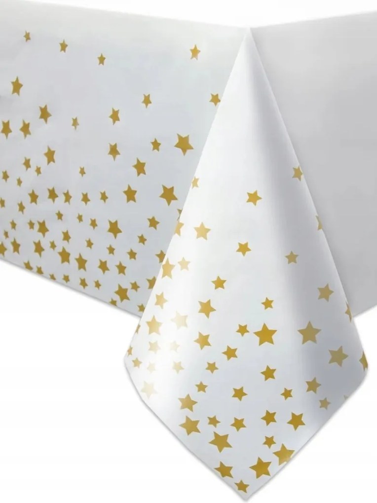 Abrosz Fólia Fehér Arany Csillagokkal Ds asztal