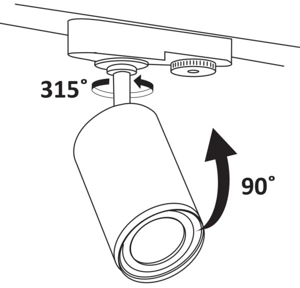 Spotlámpa sínrendszerhez PÁRIZS 6xGU10/10W/230V +2x1 m sín rendszer