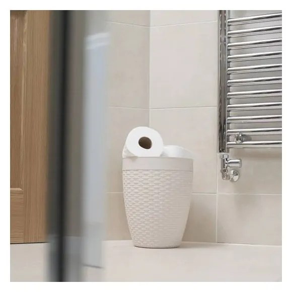 Rattan Bath Bin Calico krémszínű fürdőszobai kosár, 5 l - Addis