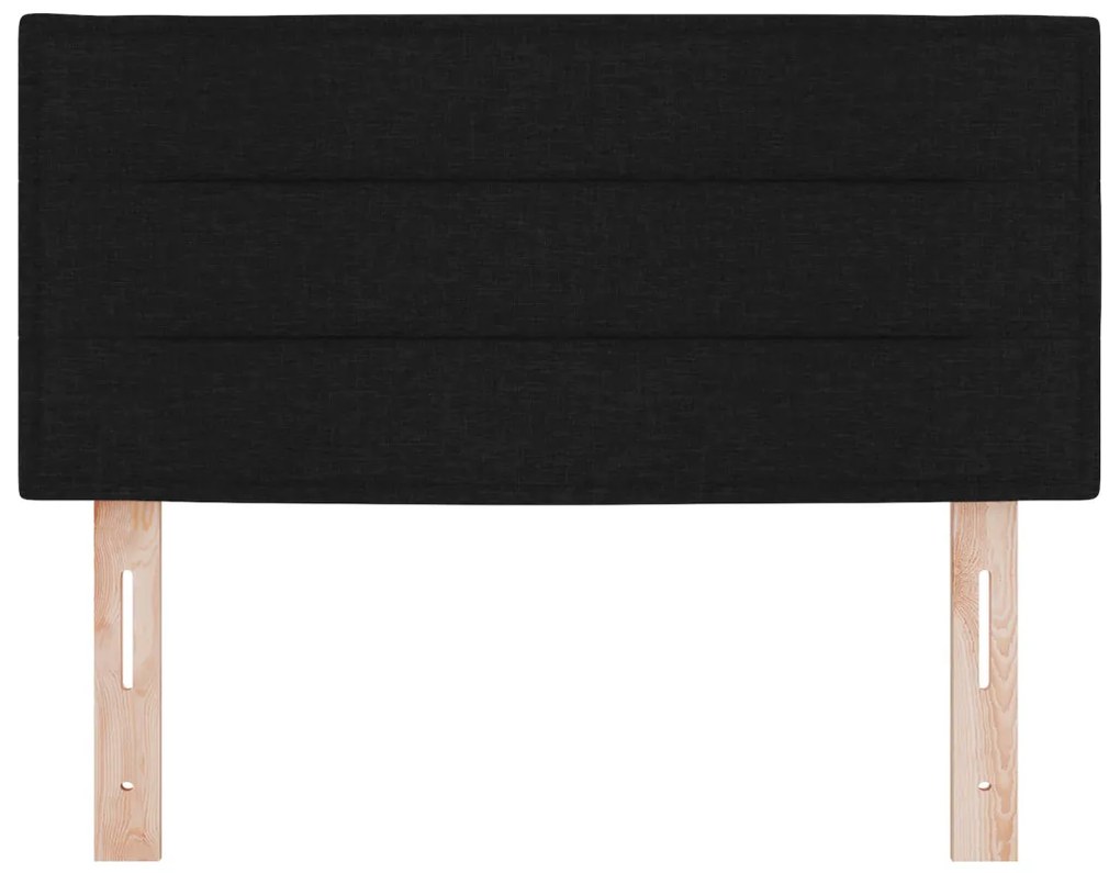 LED ágytámla LED -es lámpákkal fejtámlával Fekete 90 cm szövet