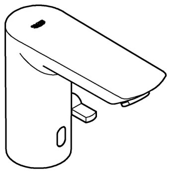 GROHE 36453000 - Infra elektromos mosdócsaptelep BAU COSMOPOLITAN E 123 mm króm