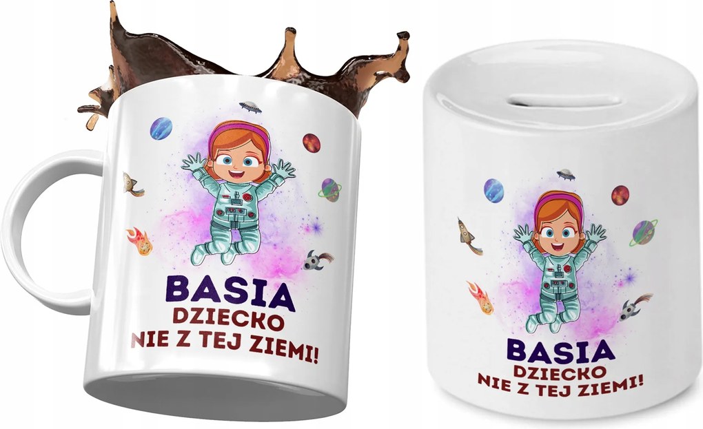 Basi Bögre Persely Szett Gyerekeknek Nyomtatott Fotóval